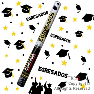 LANZAPAPELITOS 60 CM EGRESADOS x 1